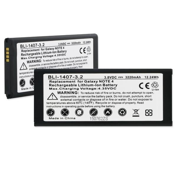 Cell Phone Battery - SAMSUNG GALAXY NOTE 4 EB-BN910BBU 3.85V 3.22Ah LI-ION BATT W/NFC  / BLI-1407-3.2 / CEL-SMN910NFC