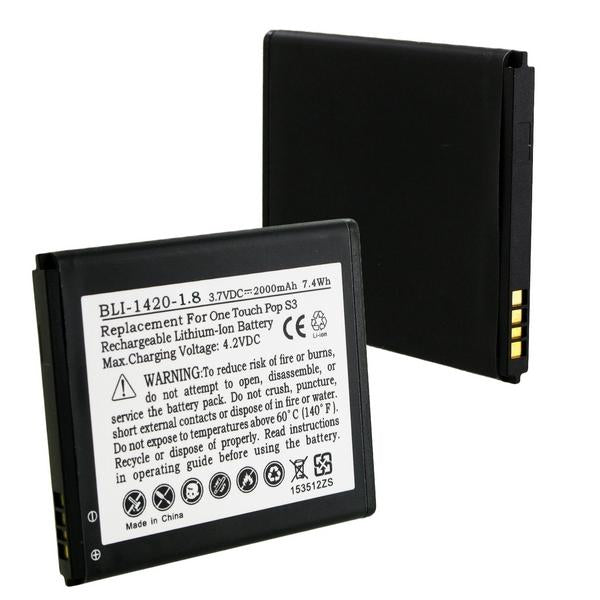 Cell Phone Battery - ALCATEL TLP020A2 TLP020A1 3.7V 2000mAh LI-ION BATTERY  / BLI-1420-1.8 / CEL-OT5050