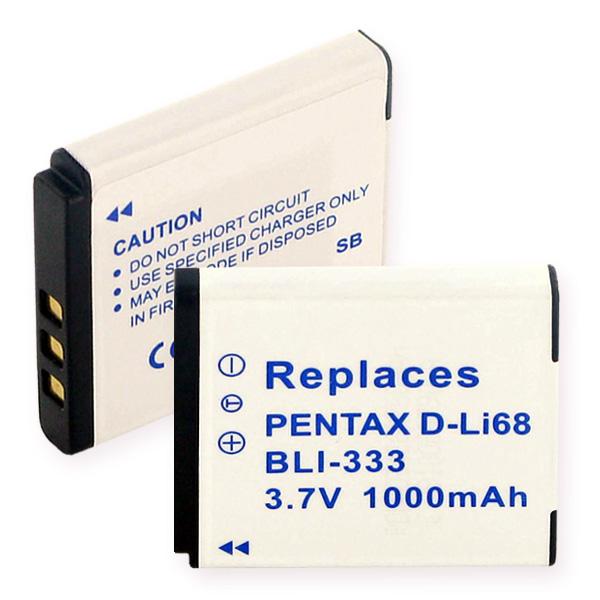 Video Battery - PENTAX DLi68 LI-ION 1000mAh  / BLI-333 / CAM-NP50F