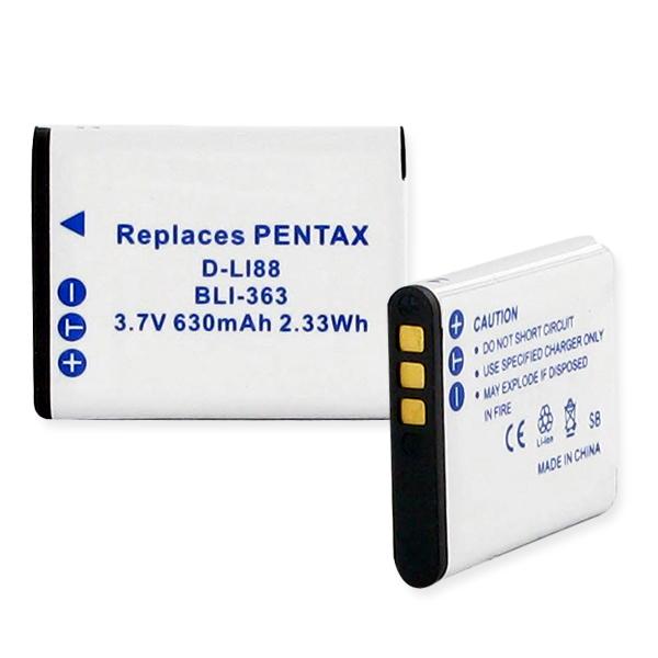 Video Battery - PENTAX D-Li88/SANYO DB-L80 LI-ION 630mAh  / BLI-363 / CAM-DBL80