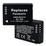 Video Battery - PANASONIC DMW-BCG10 LI-ION 700mAh  / BLI-368 / CAM-BCG10E