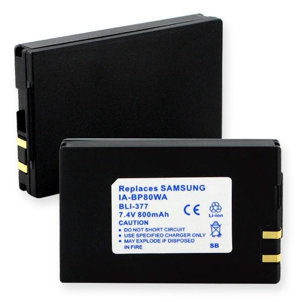 Video Battery - SAMSUNG IA-BP80WA LI-ION 800mAh  / BLI-377 / CAM-IABP80W