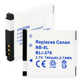 Digital Battery - CANON NB-8L LI-ION 740MAH  / BLI-378 / CAM-NB8L