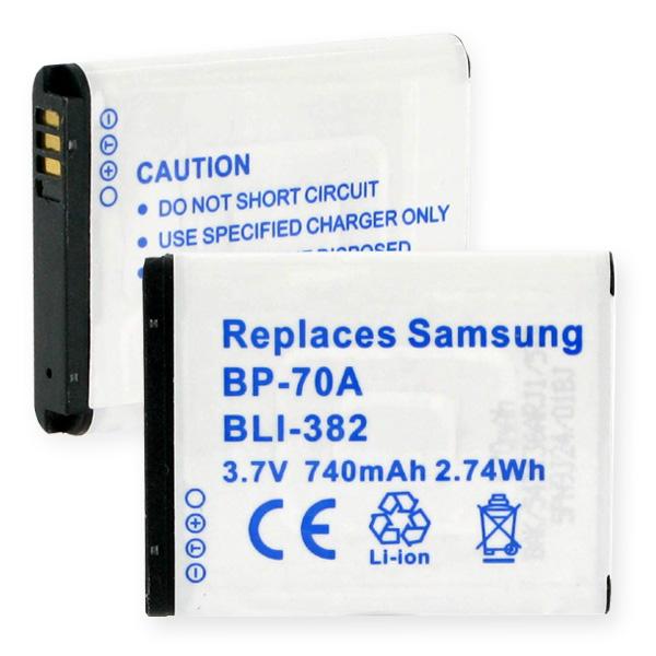 Digital Battery - SAMSUNG BP-70A LI-ION 740MAH  / BLI-382 / CAM-BP70A