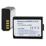 Digital Battery - CANON LP-E10 7.4V 900MAH  / BLI-415 / CAM-LPE10