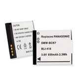 Digital Battery - PANASONIC DMW-BCK7 3.6V 650MAH  / BLI-418 / CAM-BCK7