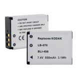 Digital Battery - KODAK LB-070 REPLACEMENT 7.4V 850MAH LI-ION