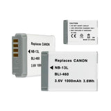 Digital Battery - CANON NB-13L 3.6V 1000MAH LI-ION REPLACEMENT  / BLI-460 / CAM-NB13L