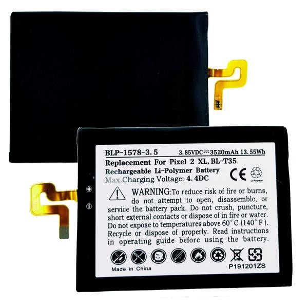 Cell Phone Battery (Embedded) - GOOGLE (LG) PIXEL 2 XL 3.85V 3520mAh LI-POL BATTERY