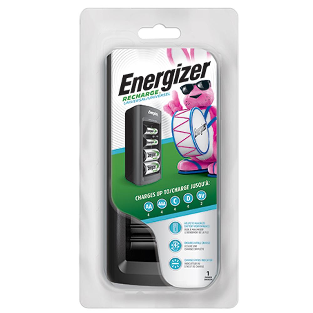 Energizer Universal Charger for NiMH/NiCD Batteries - AA, AAA, C, D, 9V