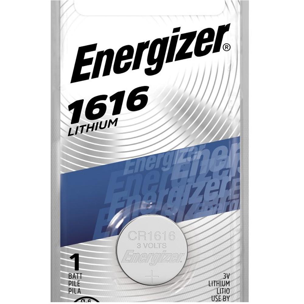 Energizer 1616 Lithium Coin Cell, 3V - 1 per card