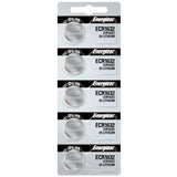 Energizer 1632 Lithium Coin Cell, 3V - Tear Strip of 5
