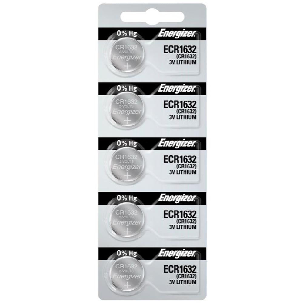 Energizer 1632 Lithium Coin Cell, 3V - Tear Strip of 5