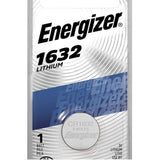 Energizer 1632 Lithium Coin Cell, 3V - 1 per card