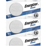 Energizer 2025 Lithium Coin Cell, 3V - Tear Strip of 5