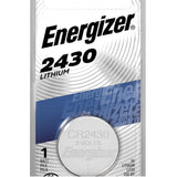 Energizer 2430 Lithium Coin Cell, 3V - 1 per card