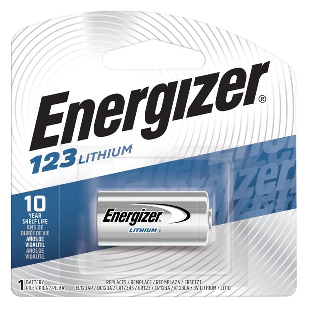 Energizer 3V Lithium 123, 3.0V - 1pk