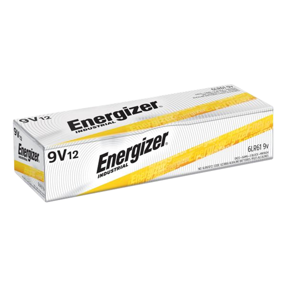 Energizer® EN22 Industrial 9V Alkaline Battery - Carton of 12