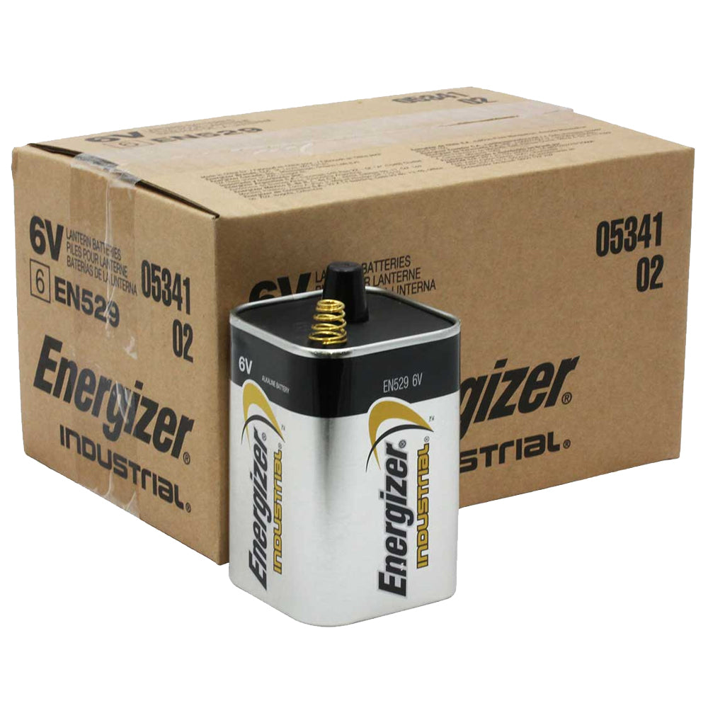 Energizer EN529 Industrial 6V Alkaline Square Lantern Battery (spring terminals)