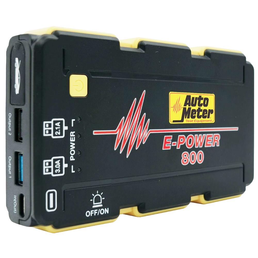 AutoMeter EP-800 Jump Starter, Emergency Battery Pack, 14.8V, 800A Peak, 1800 mAh