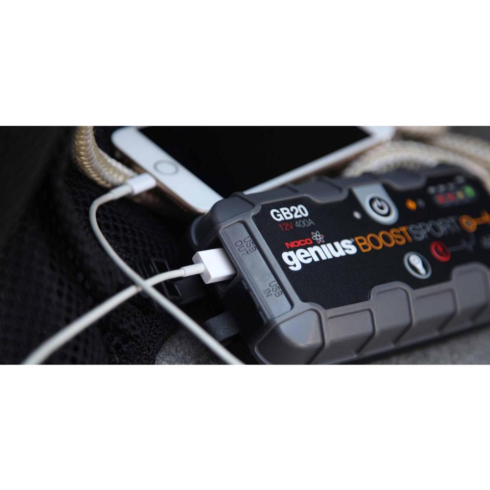 NOCO GB20 400 Amp NOCO BOOST SPORT UltraSafe Lithium Jump Starter