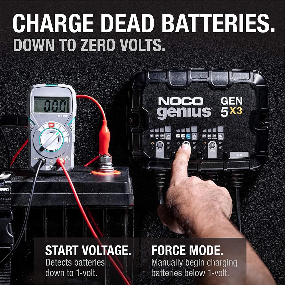 NOCO GEN5X3 3-Bank 15A Onboard Battery Charger & Maintainer