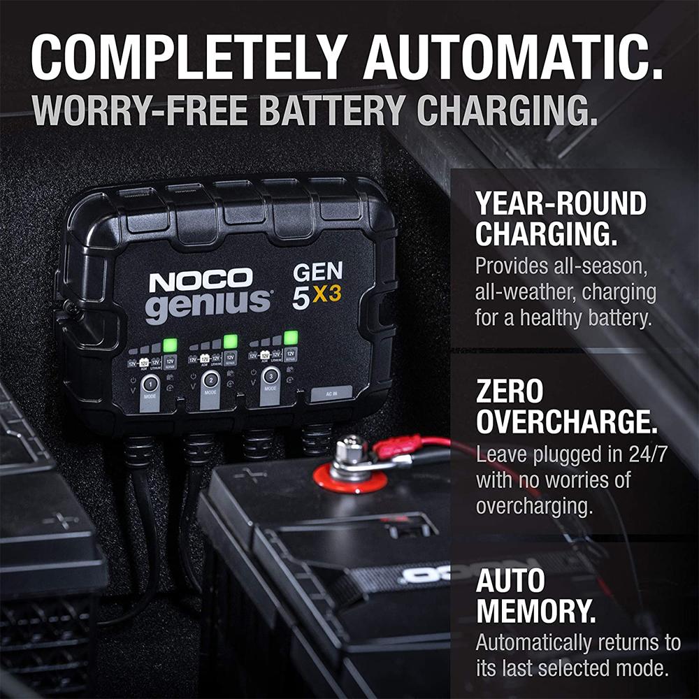 NOCO GEN5X3 3-Bank 15A Onboard Battery Charger & Maintainer