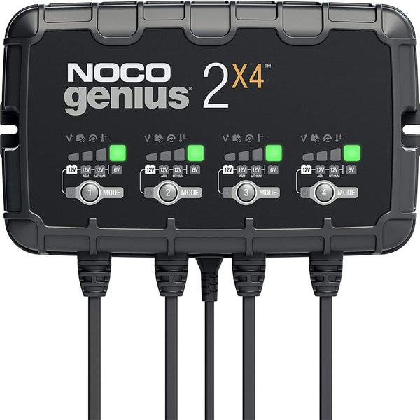 NOCO GENIUS2X4 4-Bank, 8-Amp (2A per bank) Battery Charger