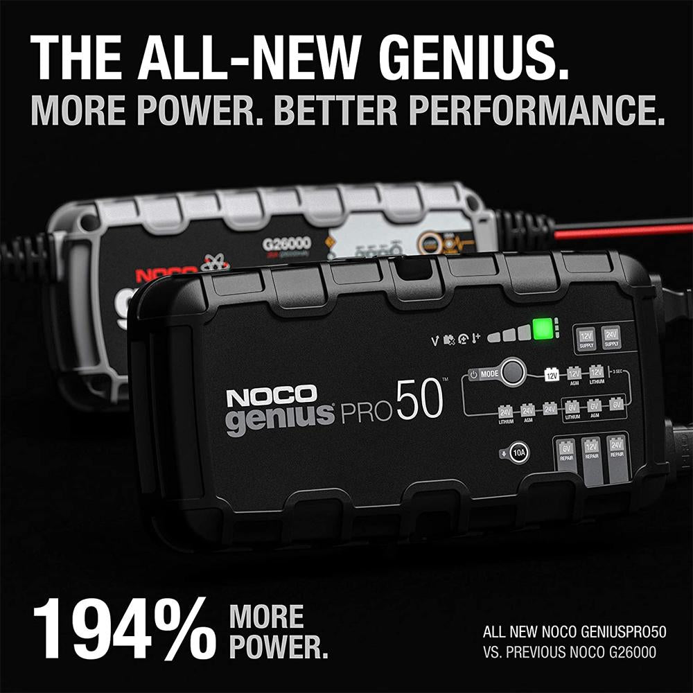 NOCO GENIUSPRO50 6/12/24V 50A Battery Charger & Maintainer