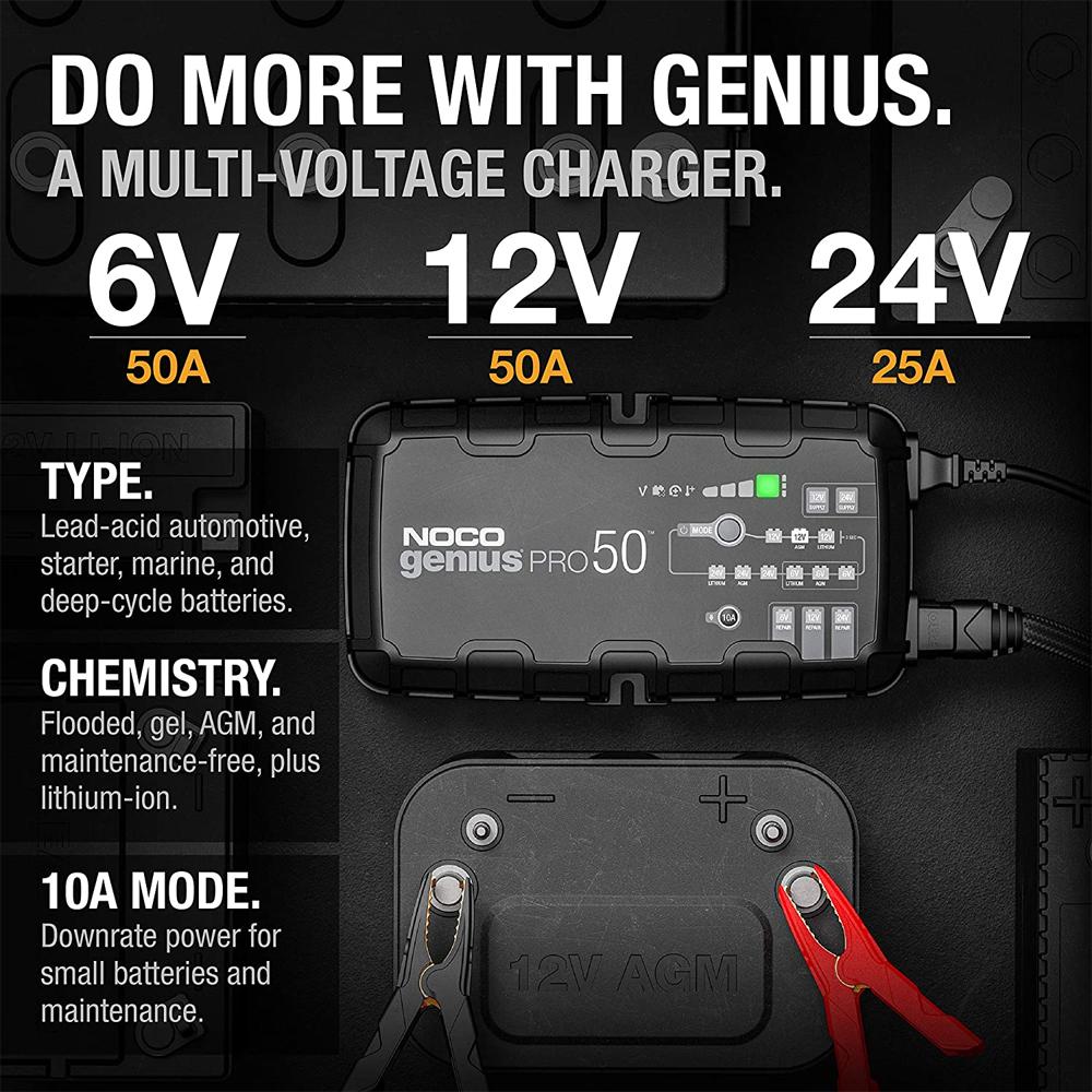 NOCO GENIUSPRO50 6/12/24V 50A Battery Charger & Maintainer