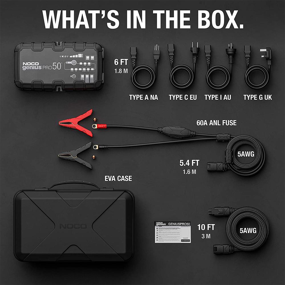 NOCO GENIUSPRO50 6/12/24V 50A Battery Charger & Maintainer