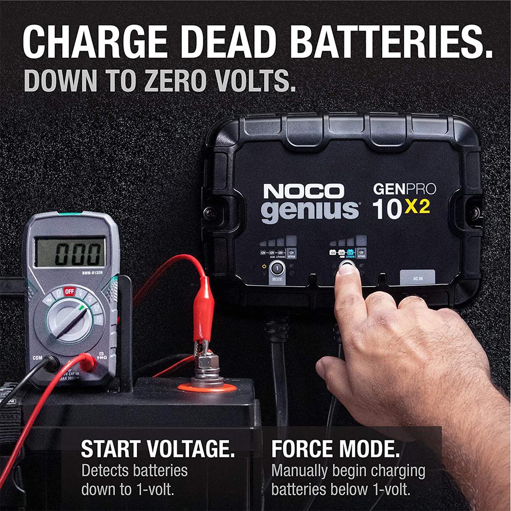 NOCO GENPRO10X2 2-Bank 20A Onboard Battery Charger & Maintainer