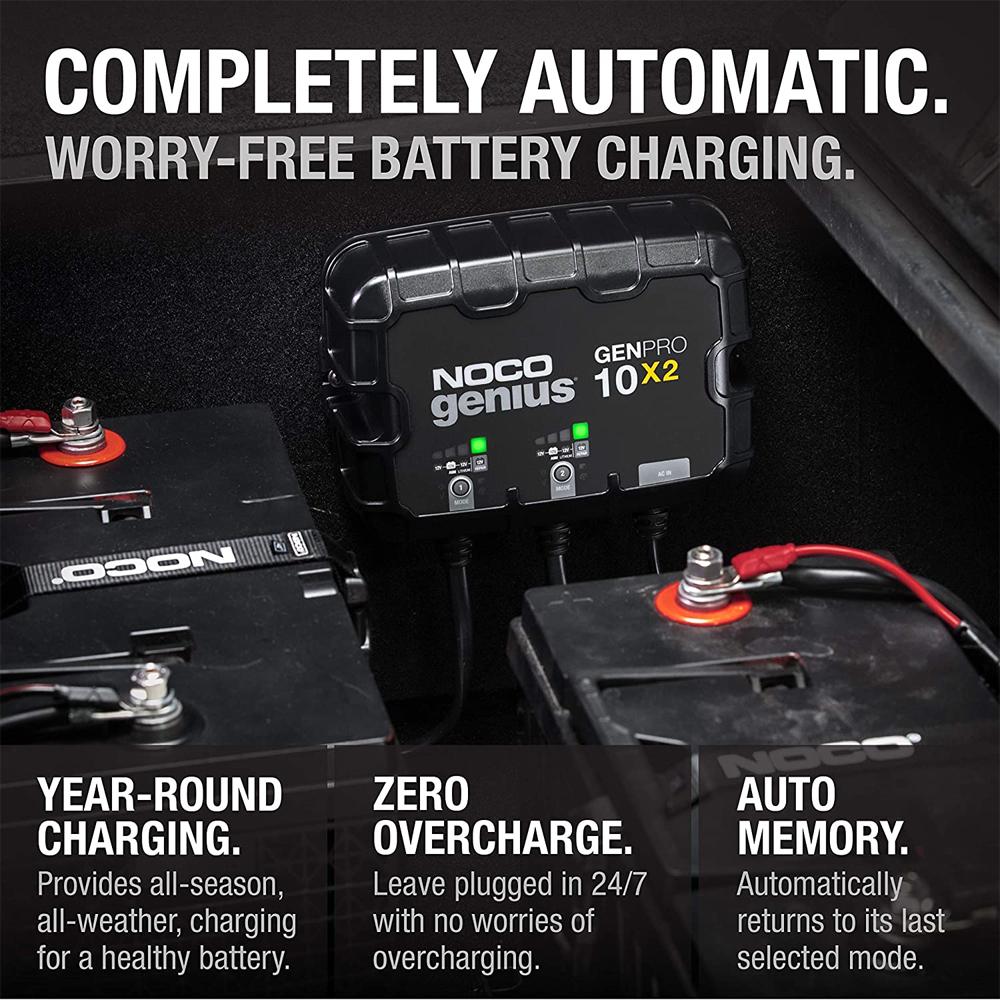 NOCO GENPRO10X2 2-Bank 20A Onboard Battery Charger & Maintainer