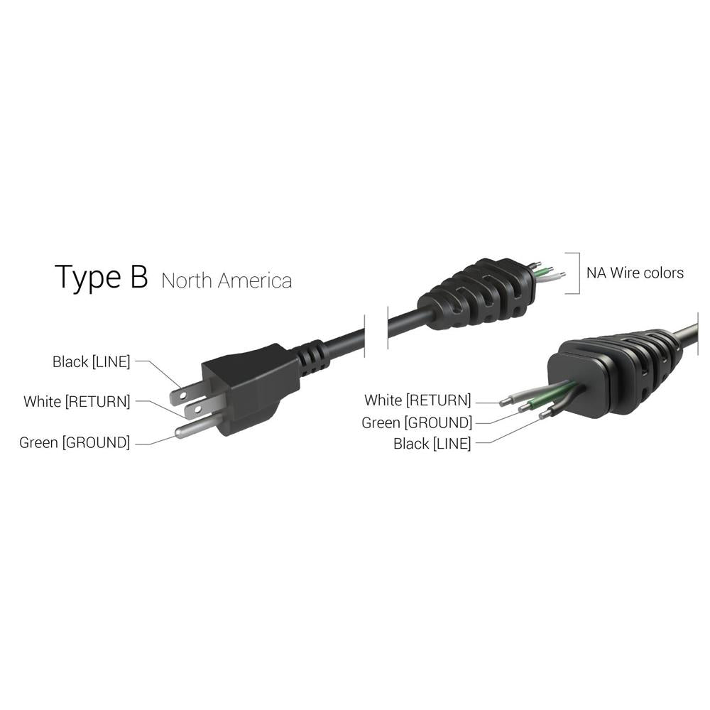 GX Series AC Cord with North America Plug - 72"