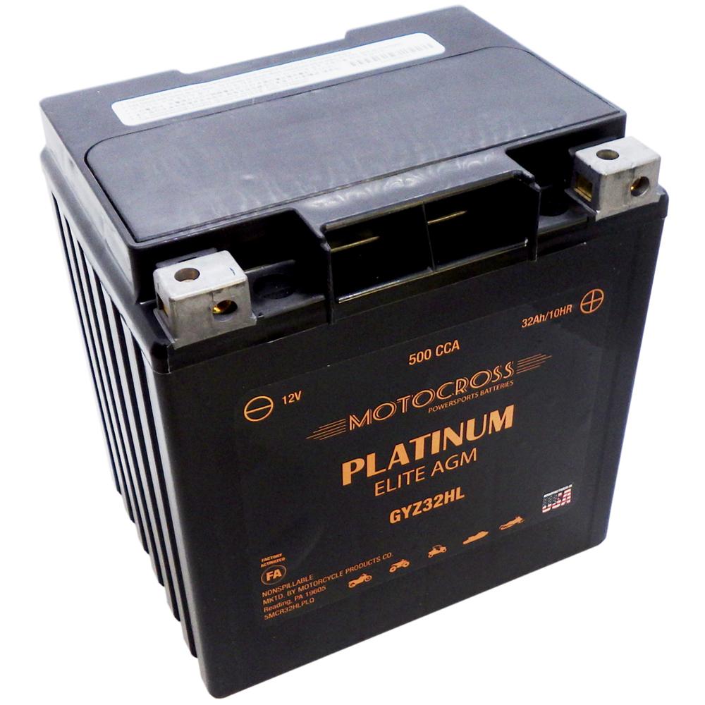 GYZ32HL High Performance 12V AGM MC Battery, FA, 32 AH, 500 CCA  M732GHL