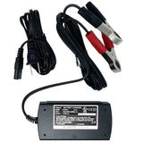 JAC0212-C - Schauer 12V, 2A Fully Automatic Electronic Charger/Maintainer - Universal Input 100-240VAC - Battery Clips