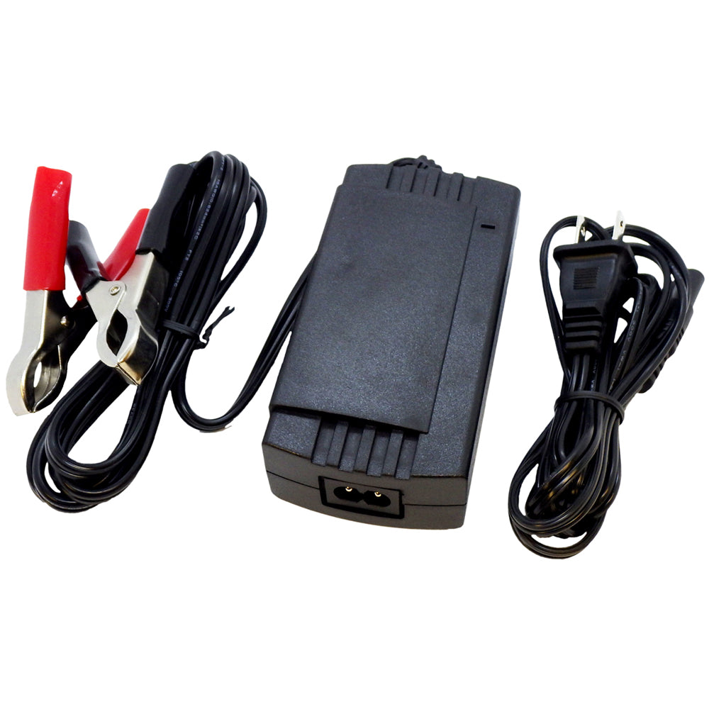 JAC0212-C - Schauer 12V, 2A Fully Automatic Electronic Charger/Maintainer - Universal Input 100-240VAC - Battery Clips
