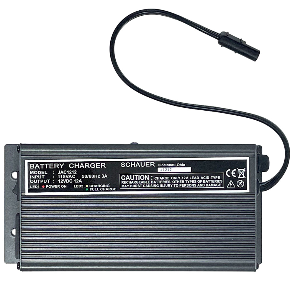 JAC1212-SB50- Schauer 12V, 12A Fully Automatic Electronic Charger/Maintainer - 115VAC - SB50 Gray Connector