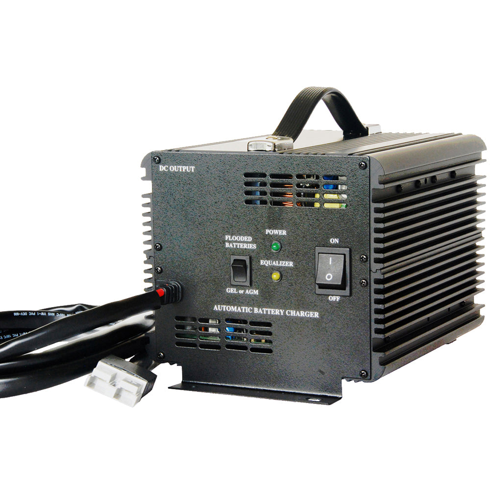 JAC1372H - Schauer 72V, 13A Fully Automatic Electronic Charger/Maintainer - Auto-Sensing 120/240VAC - Includes Choice of DC Connector