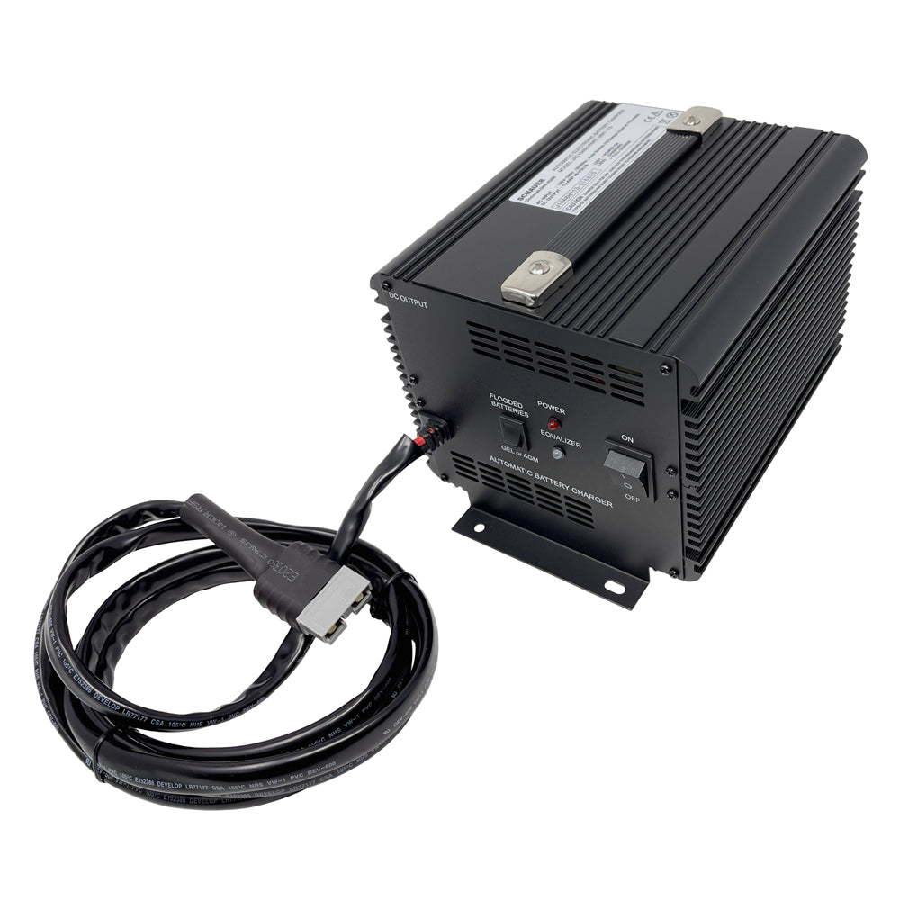 JAC1548H - Schauer 48V, 15A Fully Automatic Electronic Golf Cart Charger/Maintainer - Auto-Sensing 120/240VAC - Includes Choice of Golf Cart Plug or Other DC Connector