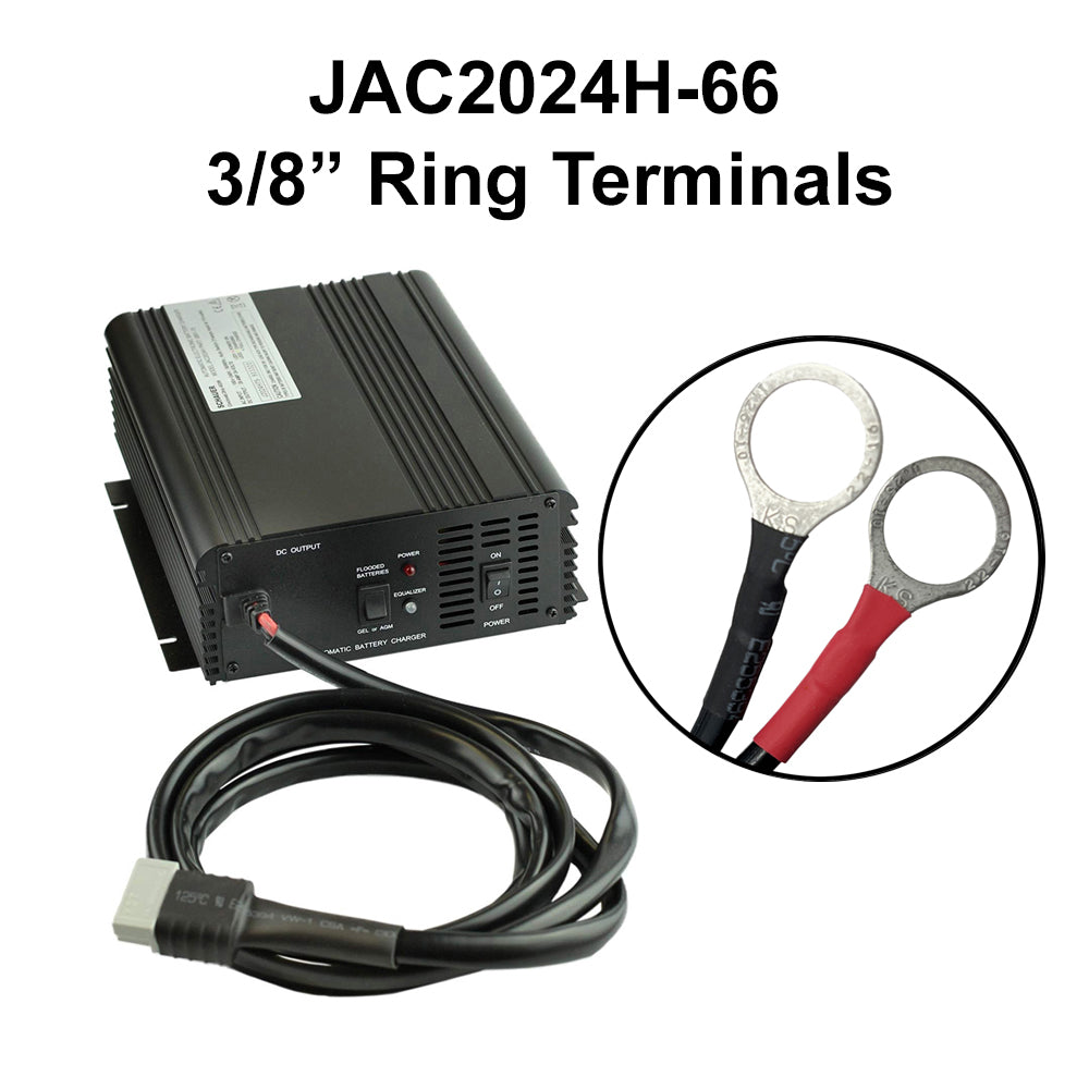 JAC2024H - Schauer 24V, 20A Intelligent Electronic Charger with Float/Maintenance Mode - Includes Choice of DC Connector