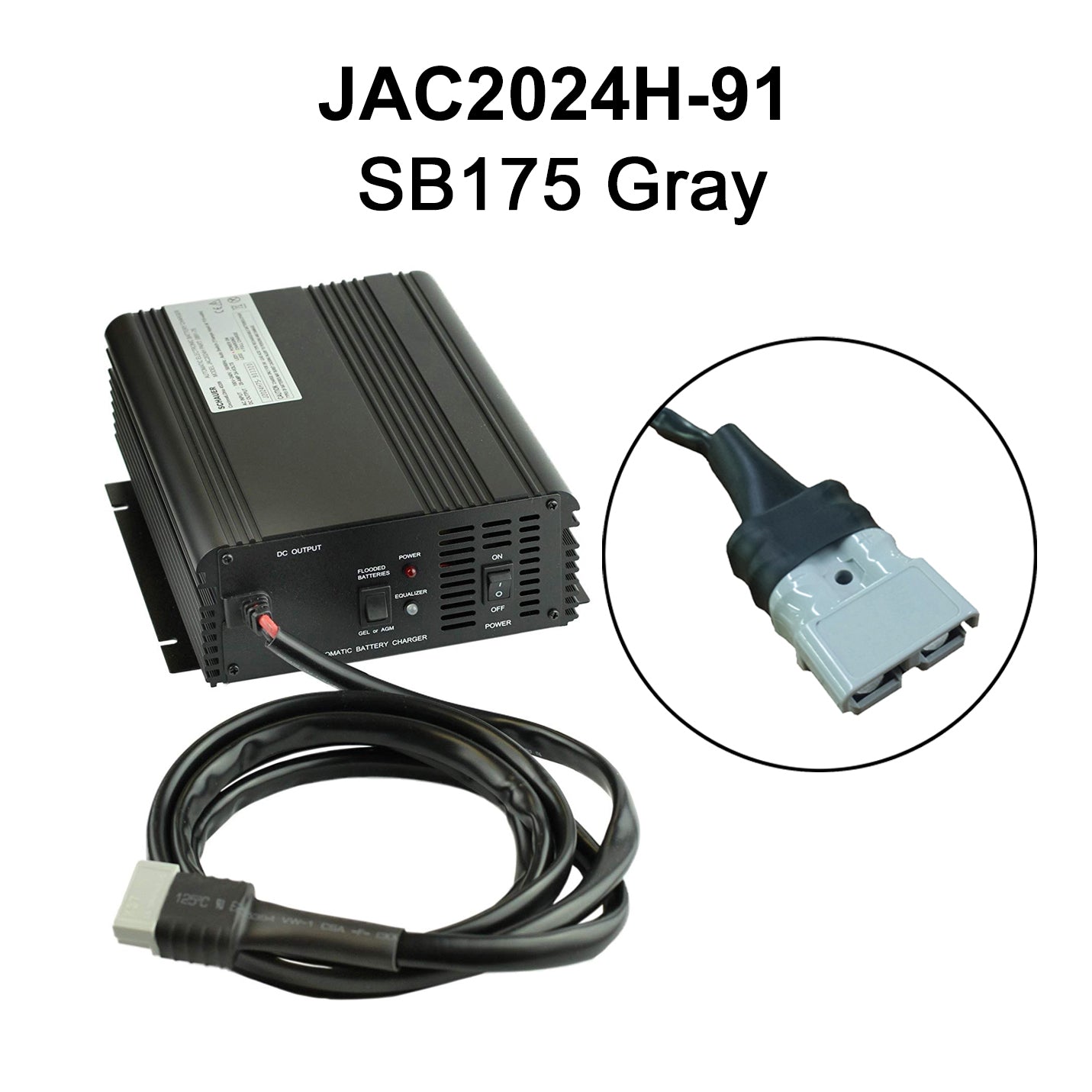 JAC2024H-SEC - REFURBISHED Schauer 24V, 20A Intelligent Electronic Charger with Float/Maintenance Mode - Includes Choice of DC Connector