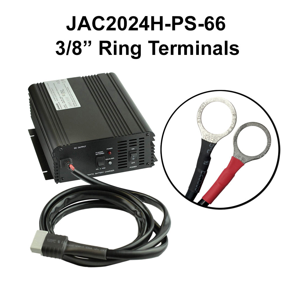 JAC2024H-PS-SEC - REFURBISHED Schauer 24V, 20A Power Supply & Intelligent Electronic Charger with Float/Maintenance Mode - Includes Choice of DC Connector