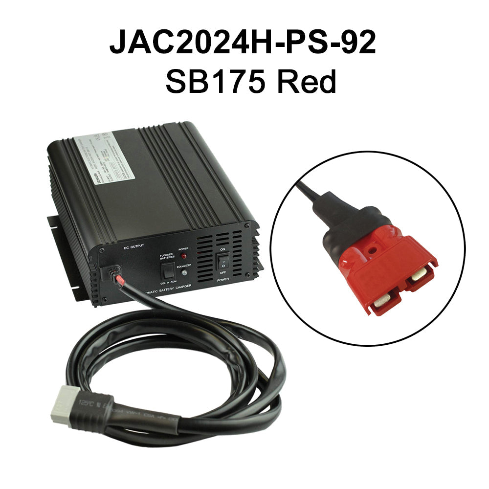 JAC2024H-PS-SEC - REFURBISHED Schauer 24V, 20A Power Supply & Intelligent Electronic Charger with Float/Maintenance Mode - Includes Choice of DC Connector