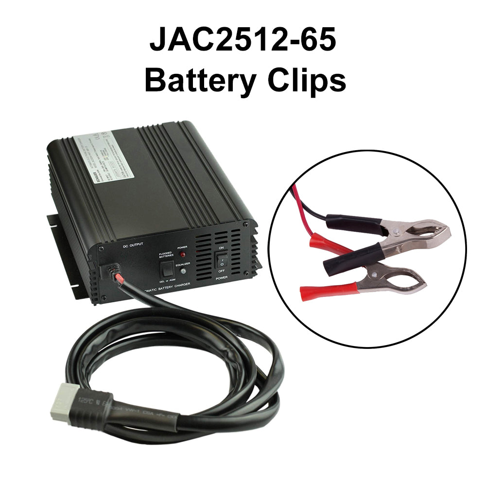 JAC2512 - Schauer 12V, 25A Fully Automatic Electronic Charger/Maintainer - Auto-Sensing 120/240VAC - Includes Choice of DC Connector
