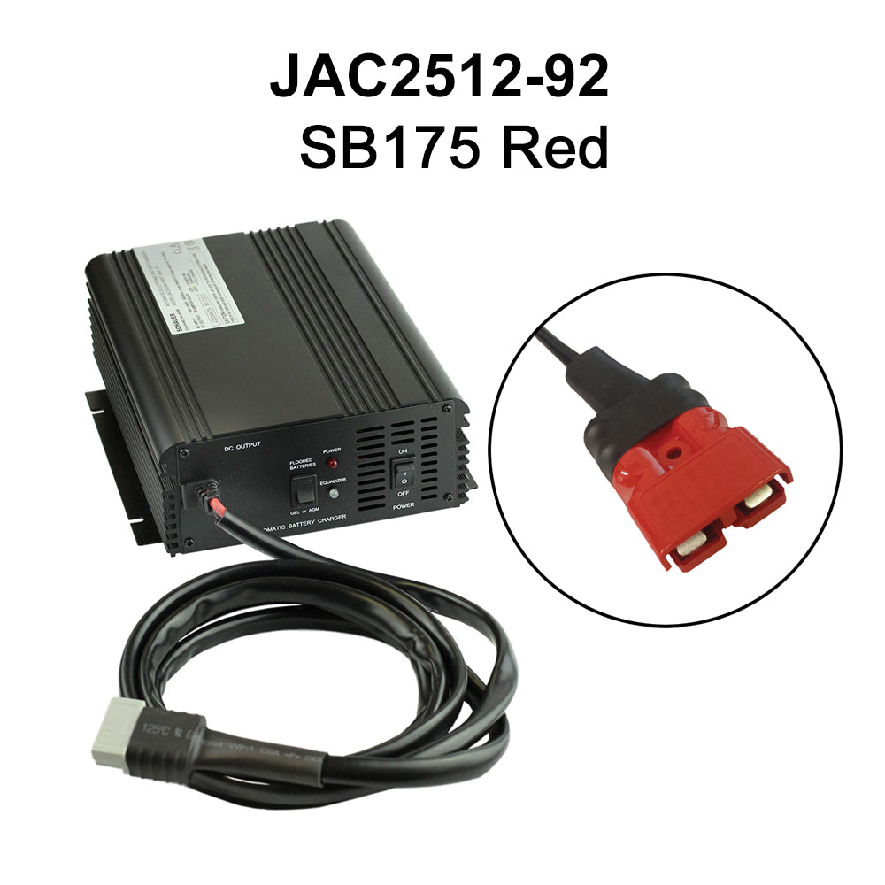 JAC2512 - Schauer 12V, 25A Fully Automatic Electronic Charger/Maintainer - 120/240VAC Input - Includes Choice of DC Connector