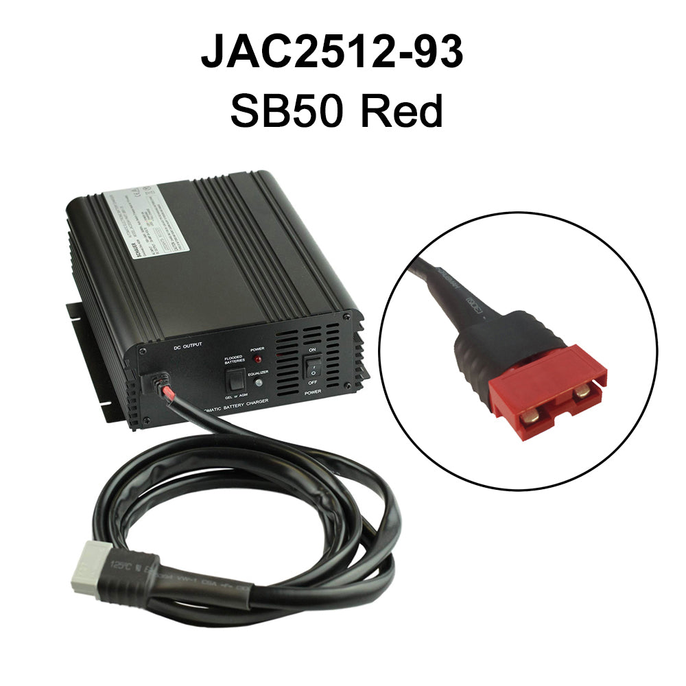 JAC2512 - Schauer 12V, 25A Fully Automatic Electronic Charger/Maintainer - 120/240VAC Input - Includes Choice of DC Connector