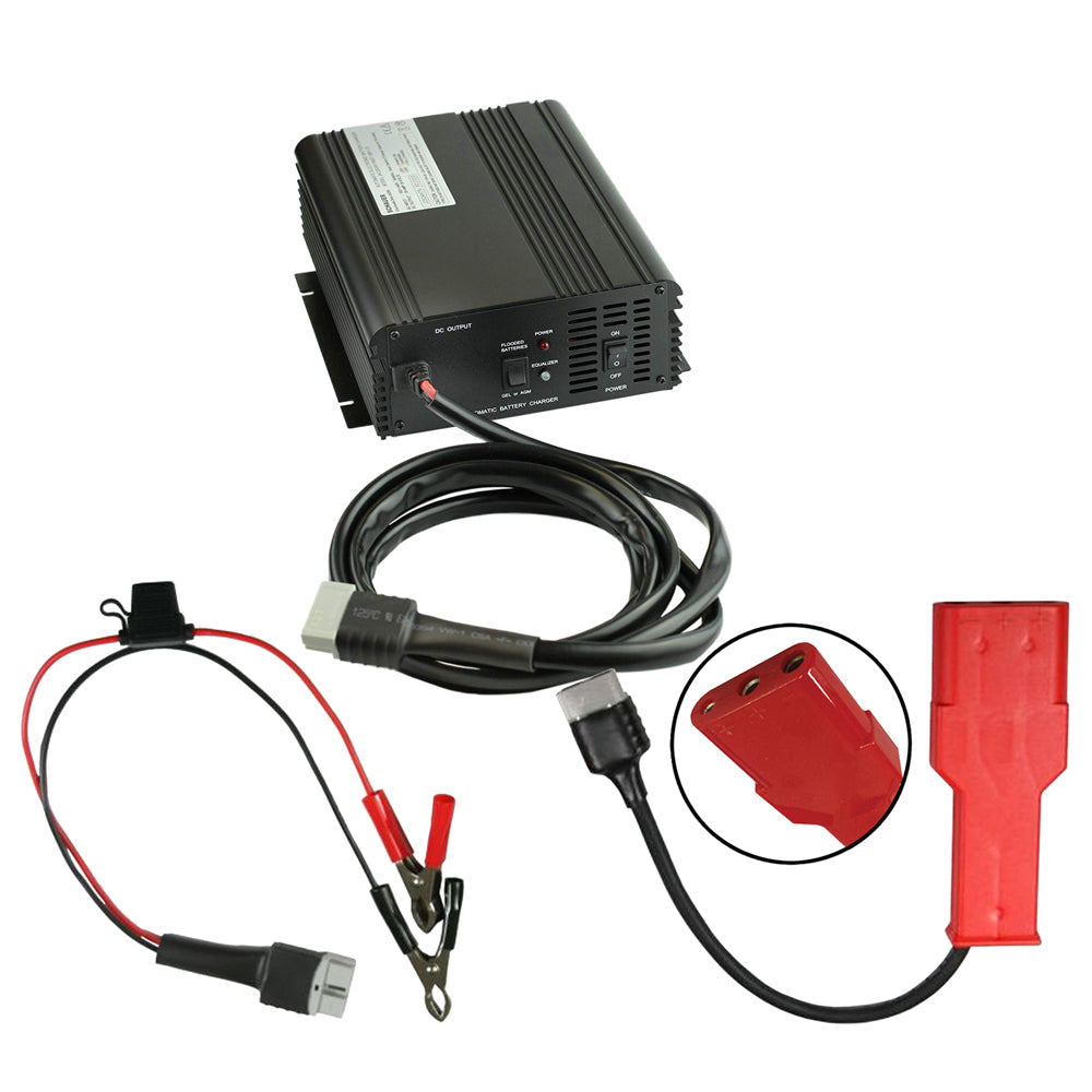 JAC2512-CEC - Schauer 12V, 25A Aircraft Power Supply & Fully Automatic Battery Charger with Cessna Plug and Battery Clips