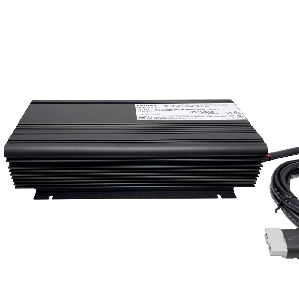 JAC3024 - Schauer 24V, 30A Intelligent Electronic Charger with Float/Maintenance Mode - Includes Choice of DC Connector