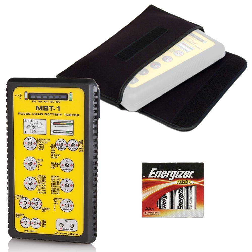 ZTS MBT-1 Multi-Battery Tester™ Outfit, with Soft Case & 4 AA Batteries